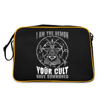Baphomet Chèvre Cadeau Occulte - Sac Retro - noir/or - Dos