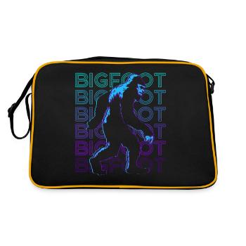 Bigfoot Sasquatch Cadeau Rétro - Sac Retro - noir/or - Dos