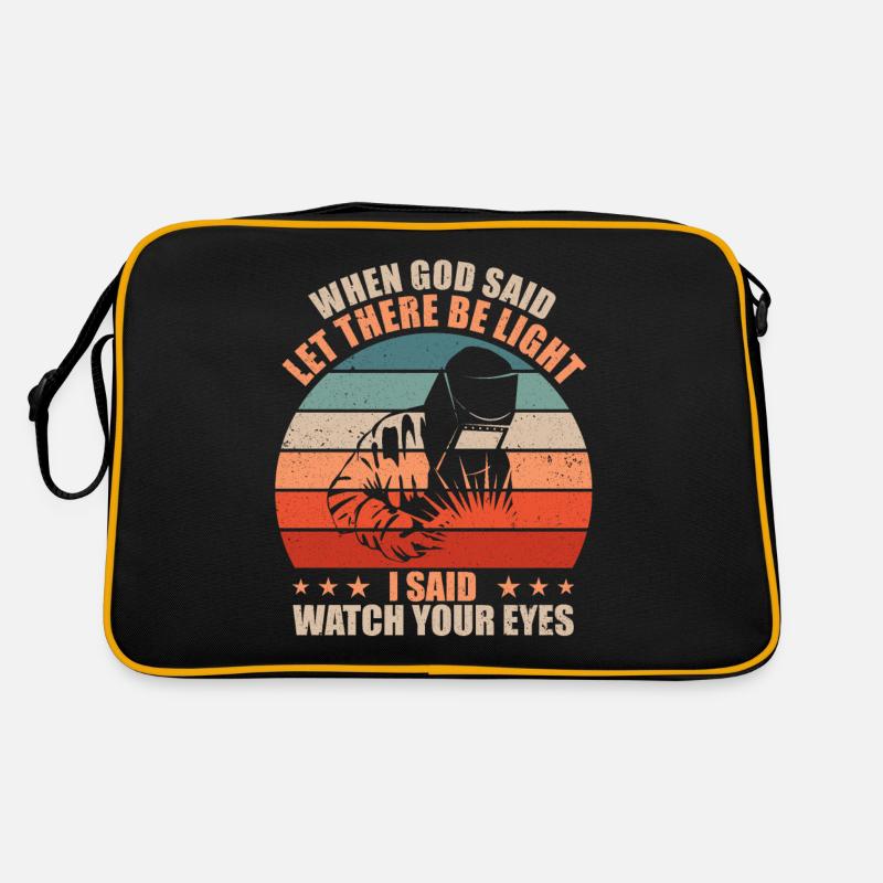 Funny Welder Welder Gift - Retro Bag - black/gold