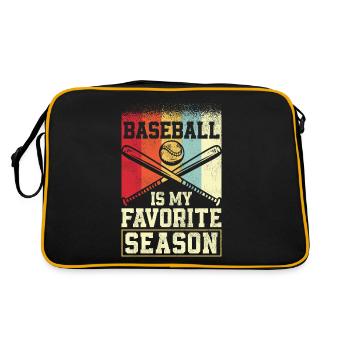 Fan de baseball Vintage Rétro - Sac Retro - noir/or - Dos