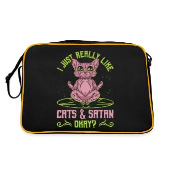 Sphynx Cat Occult Gift - Retro Bag - black/gold - Back
