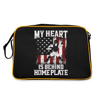 Baseball Fan Catcher Vintage - Sac Retro - noir/or - Dos