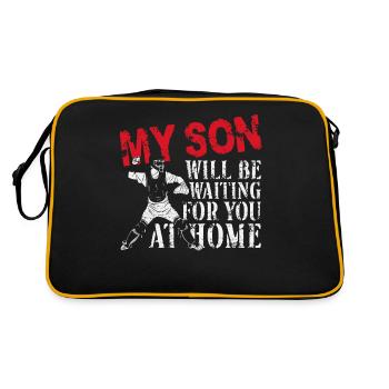 Baseball Fan Catcher Vintage Mon - Sac Retro - noir/or - Dos