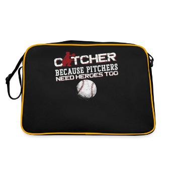 Baseball Fan Catcher Vintage - Sac Retro - noir/or - Dos
