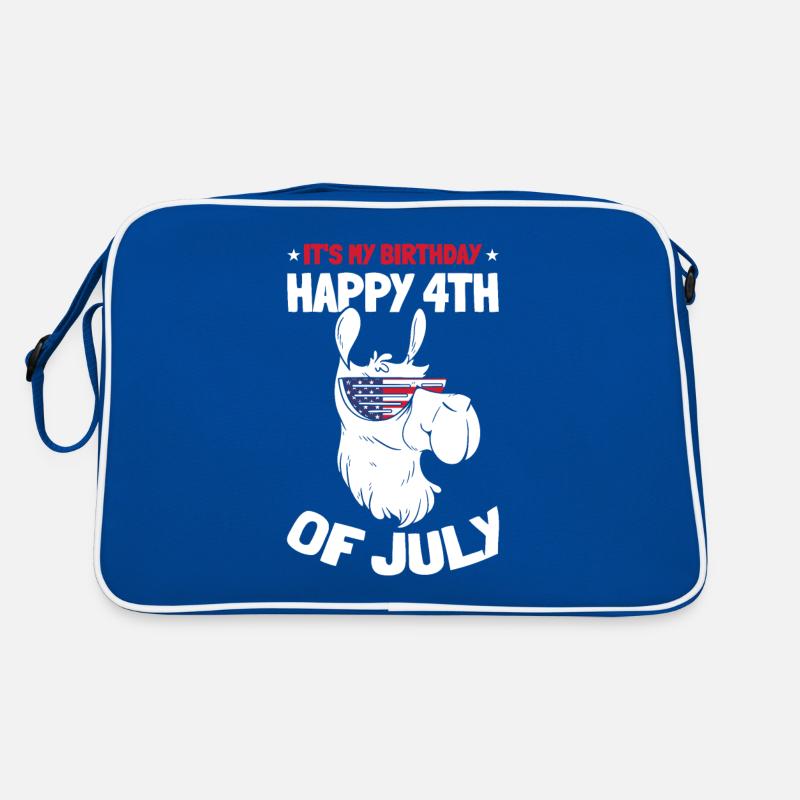 Fête d’anniversaire Lama C’est mon anniversaire Joyeux 4ème De Sac Retro