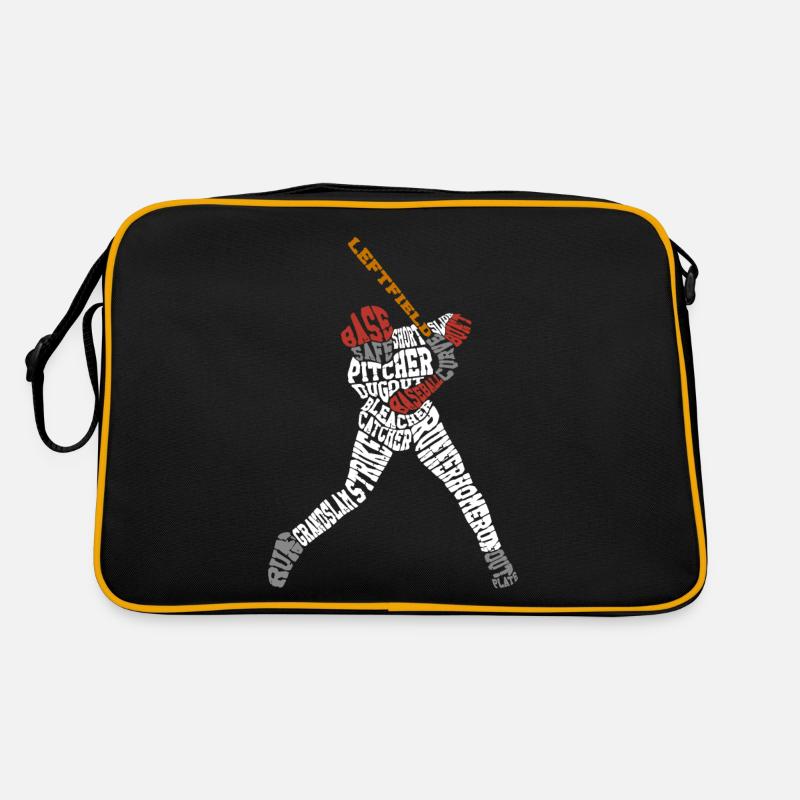 Batteur de nuages de mots de fan de baseball Sac Retro