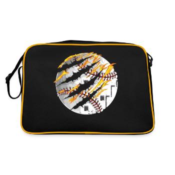 Baseball Fan Fire Vintage - Sac Retro - noir/or - Dos