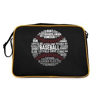Baseball Fan Word Cloud Baseball - Sac Retro - noir/or - Dos