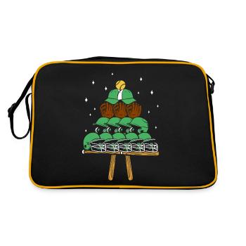 Arbre de Noël des fans de baseball - Sac Retro - noir/or - Dos