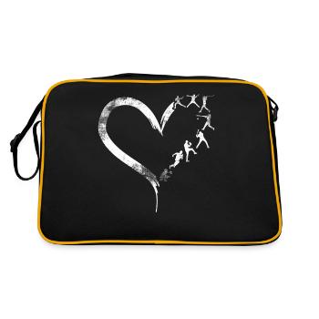 Cœur de fan de baseball vintage - Sac Retro - noir/or - Dos