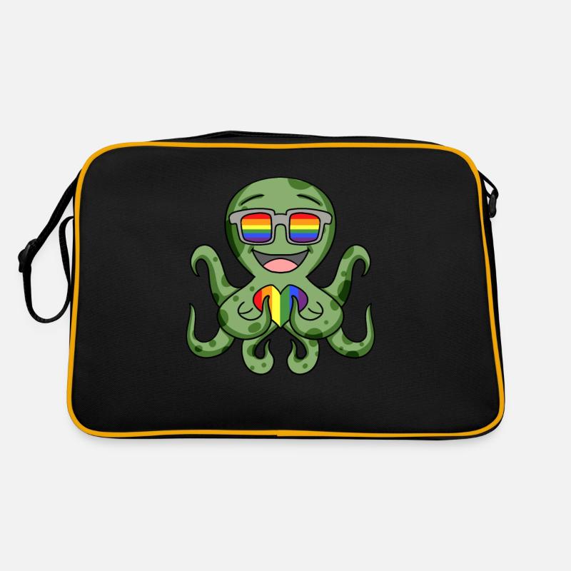 LGBT Animal Octopus Rainbow Retro Bag