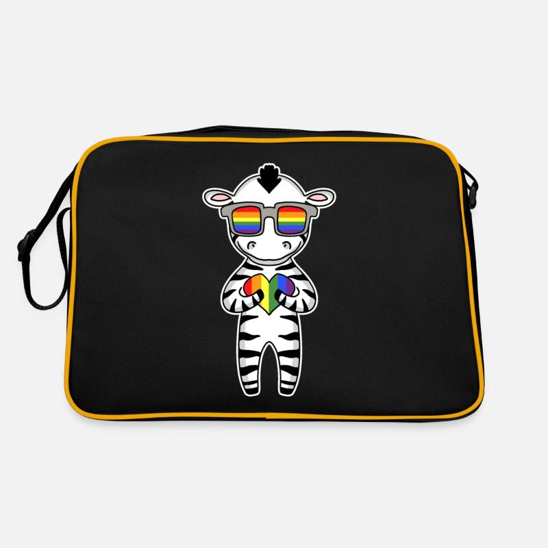 LGBT Tier Zebra Regenbogen Retro Tasche