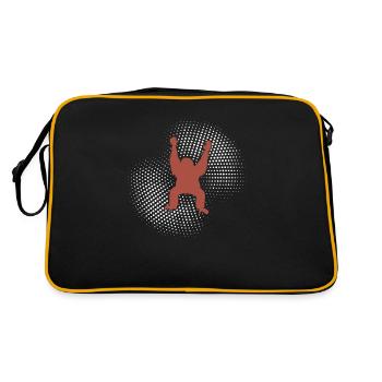 Orang Utan - Retro Tasche - Schwarz/Gold - Hinten