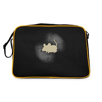 Souris - Sac Retro - noir/or - Dos