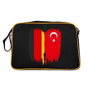 Allemagne Drapeau Turquie - Sac Retro - noir/or - Dos