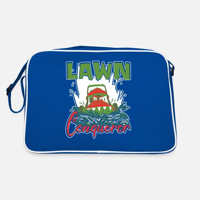 Rasenmäher Lawn Conqueror Rasenpflege Retro Tasche