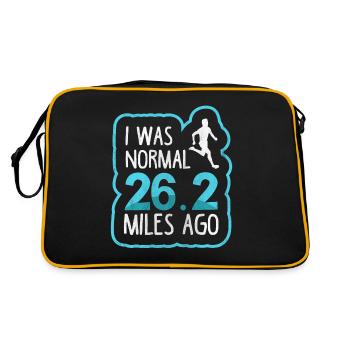 J’étais normal il y a 26,2 miles - Coureur de marathon complet - Sac Retro - noir/or - Dos