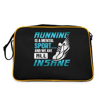 La course à pied est un sport mental et nous sommes tous fous - Sac Retro - noir/or - Dos