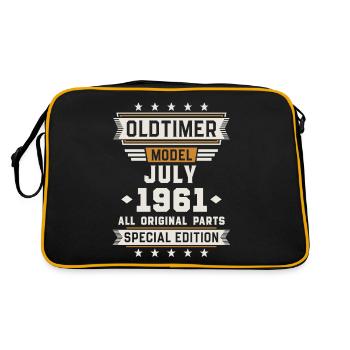 Oldtimer July 1961 Birthday Gift - Retro Bag - black/gold - Back