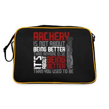 Archery Bow Archer Vintage Archery - Retro Tasche - Schwarz/Gold - Hinten