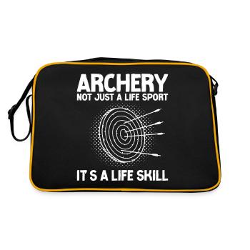 Archery Bow Archer Vintage Target - Retro Bag - black/gold - Back