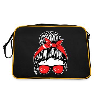 Türkiye Turkish Turkey - Retro Bag - black/gold - Back