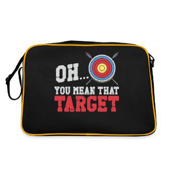 Archery Bow Archer Vintage Target - Retro Bag - black/gold - Back