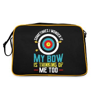 Archery Bow Archer Vintage Target - Retro Bag - black/gold - Back