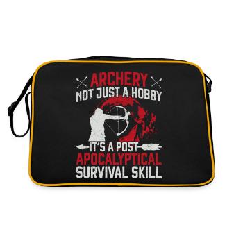 Archery Bow Archer Vintage Archery - Retro Tasche - Schwarz/Gold - Hinten
