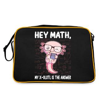 Funny Math Axolotl Math Gift - Retro Bag - black/gold - Back