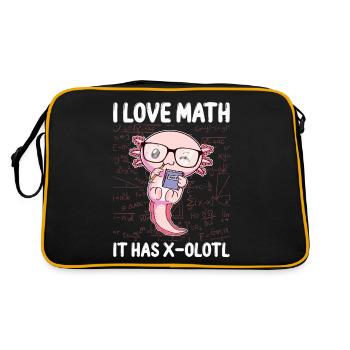 Drôle math Kawaii Axolotl Cadeau - Sac Retro - noir/or - Dos