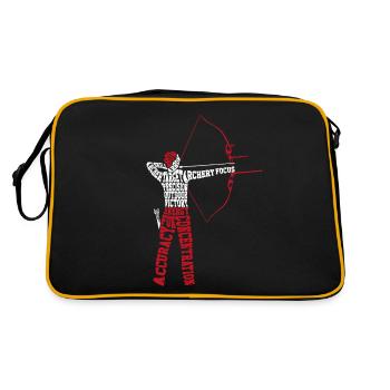 Archer Archer Nuage de mots - Sac Retro - noir/or - Dos