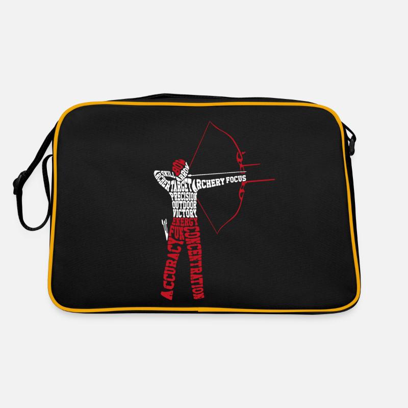Archer Archer Nuage de mots Sac Retro