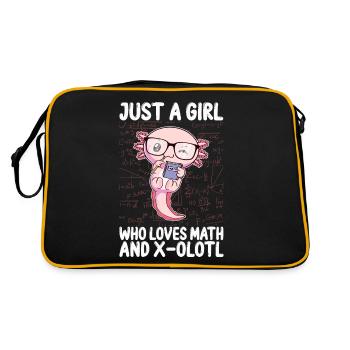 Drôle math Kawaii Axolotl Cadeau - Sac Retro - noir/or - Dos