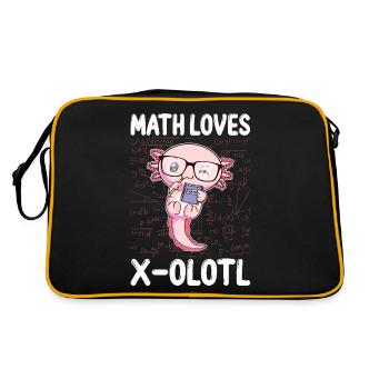 Drôles Mathématiques Kawaii Axolotl Mathématiques Gesch - Sac Retro - noir/or - Dos