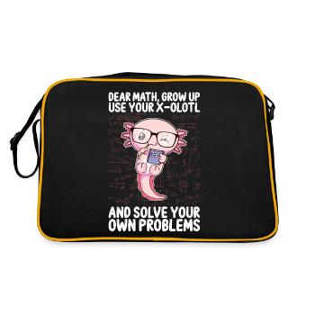 Drôle math Kawaii Axolotl Cadeau - Sac Retro - noir/or - Dos