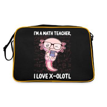 Drôle math Kawaii Axolotl Cadeau - Sac Retro - noir/or - Dos