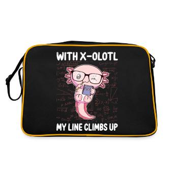 Drôle math Kawaii Axolotl Cadeau - Sac Retro - noir/or - Dos