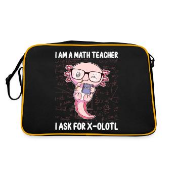 Drôles Mathématiques Kawaii Axolotl Mathématiques Gesch - Sac Retro - noir/or - Dos