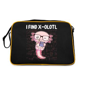 Drôles Mathématiques Kawaii Axolotl Mathématiques Gesch - Sac Retro - noir/or - Dos