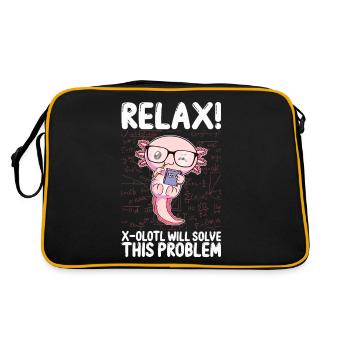 Drôle math Kawaii Axolotl Cadeau - Sac Retro - noir/or - Dos