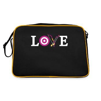 Archery Bow Archer Target Love - Retro Bag - black/gold - Back