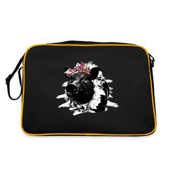 Pig Gift Piglet Kids Piglet Pig Pig - Retro Bag - black/gold - Back