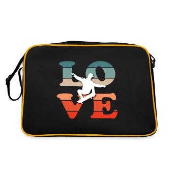 Skateboard Kickflip Gift Longboard Sk8er Sk8 - Retro Bag - black/gold - Back