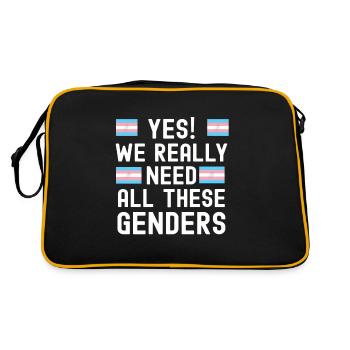 Transgender - Retro Bag - black/gold - Back