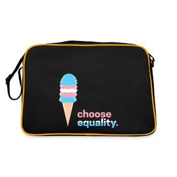 Transsexual Pride Ladyboy Hommes Femmes Trany - Sac Retro - noir/or - Dos