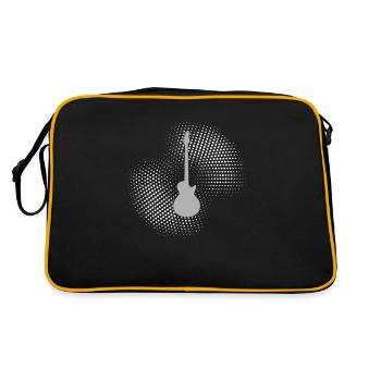 e Gitarre Rock - Retro Tasche - Schwarz/Gold - Hinten