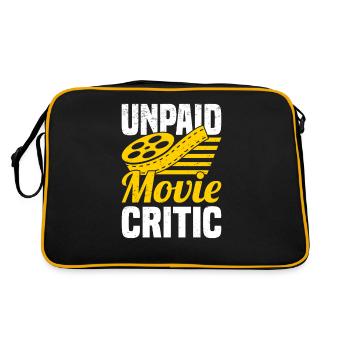 Filmkritiker Filmrezensent Spielfilm Film - Retro Tasche - Schwarz/Gold - Hinten