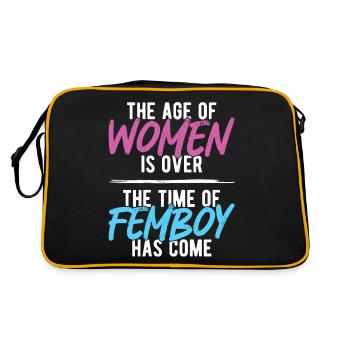 Drôle de cadeau Femboy - Sac Retro - noir/or - Dos