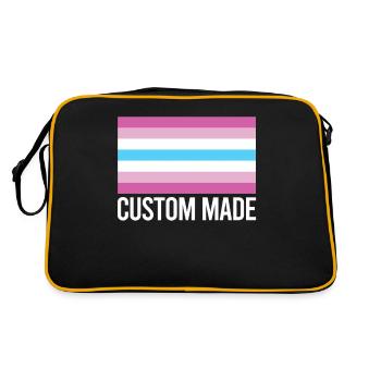 Cadeau De drapeau Femboy - Sac Retro - noir/or - Dos